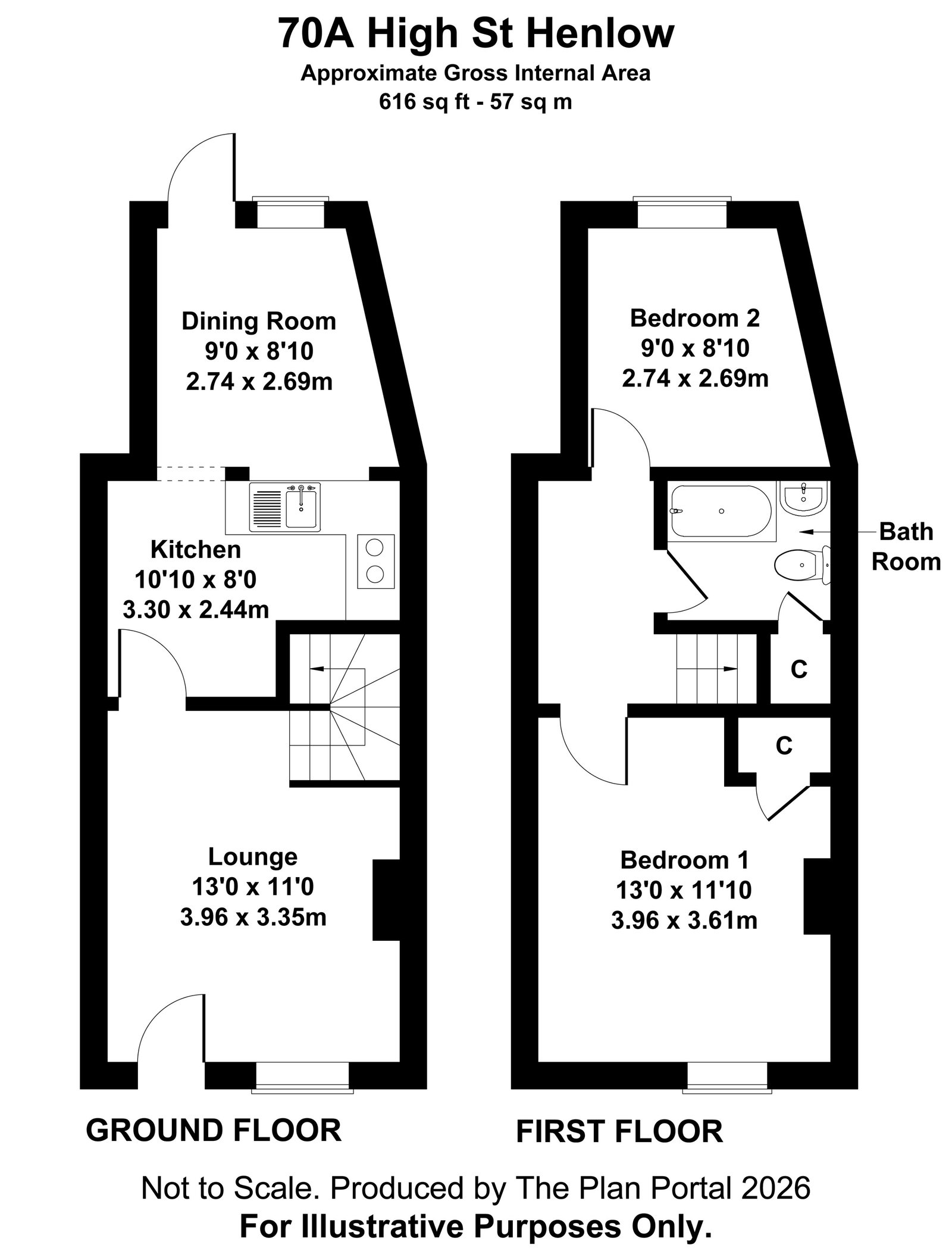 70a, High Street, Henlow floorplan