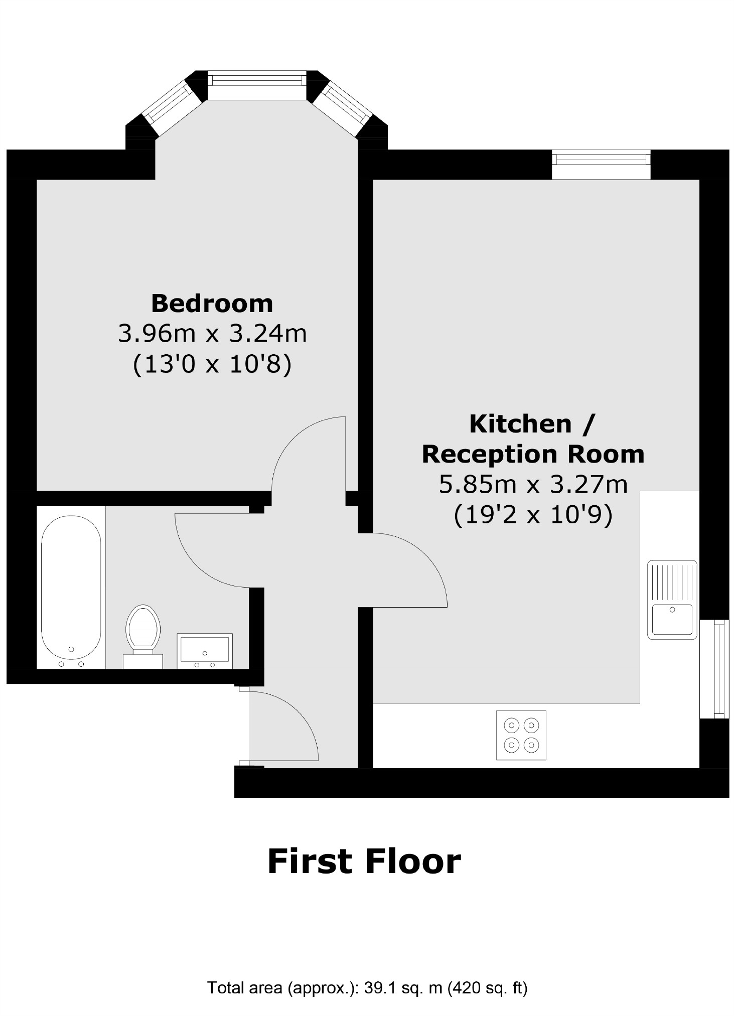 Flat 3, 79, Stanthorpe Road, London floorplan
