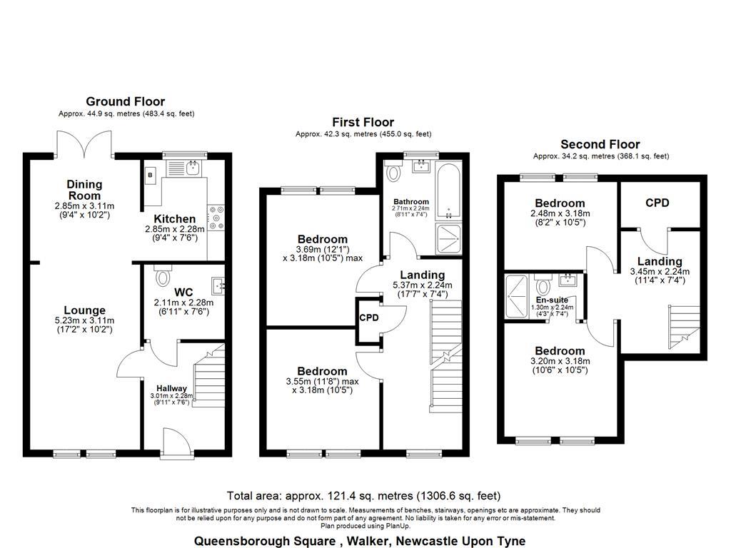 8, Queensborough Square, Newcastle Upon Tyne floorplan
