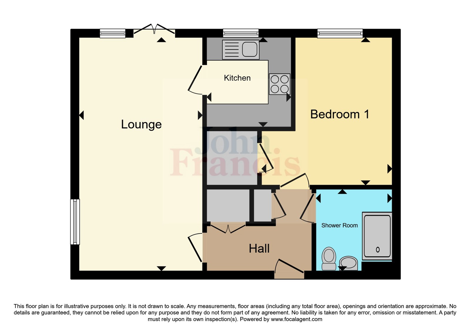 Apartment 1, Fern Court 81-89,, Gower Road, Swansea floorplan