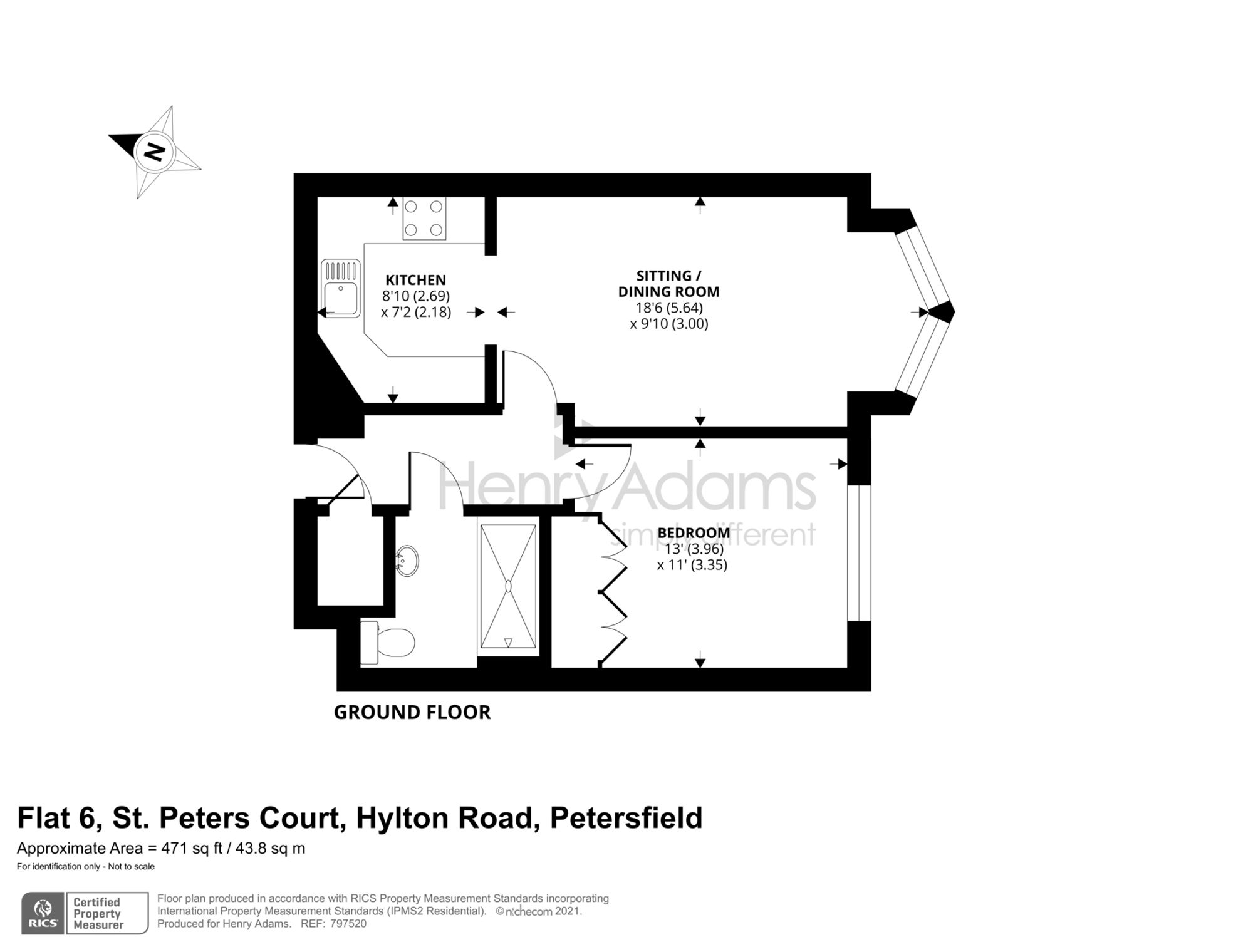 Flat 6, St. Peters Court Hylton Road, Petersfield floorplan