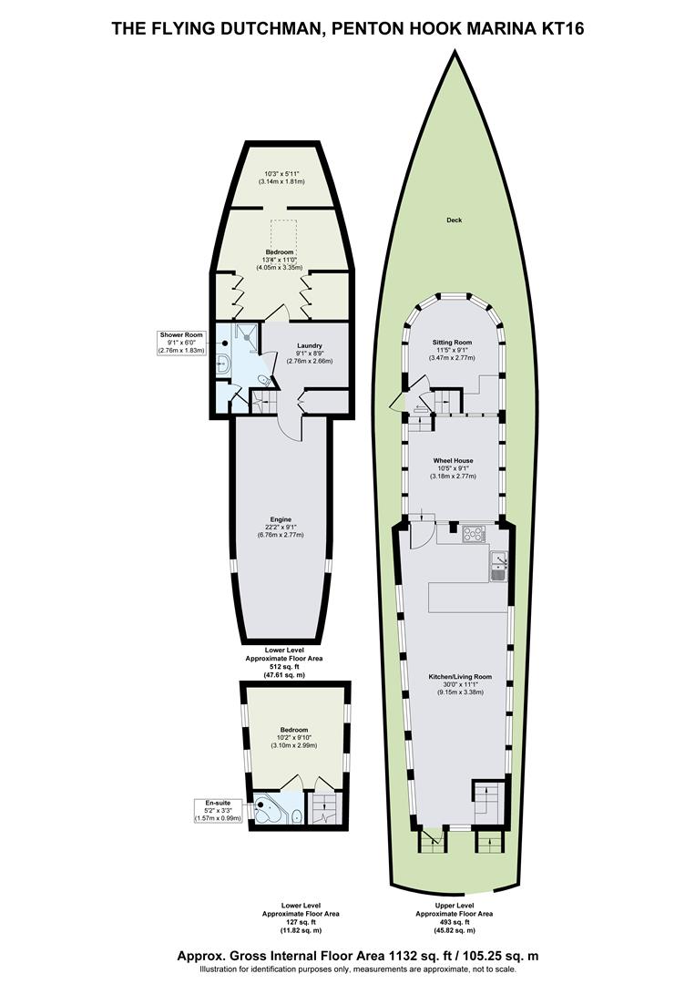 The Flying Dutchman, Staines Road, Chertsey floorplan