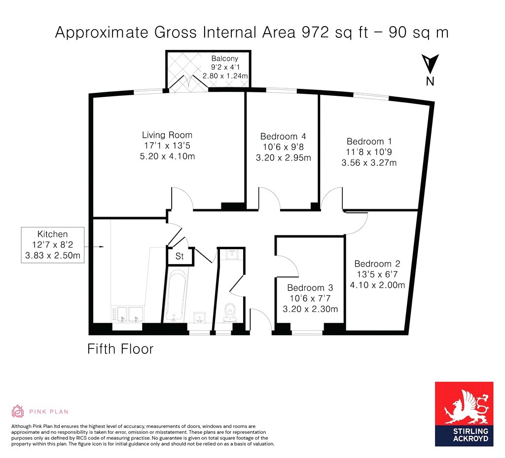 Room 4, Flat 74, Cassell House, London floorplan