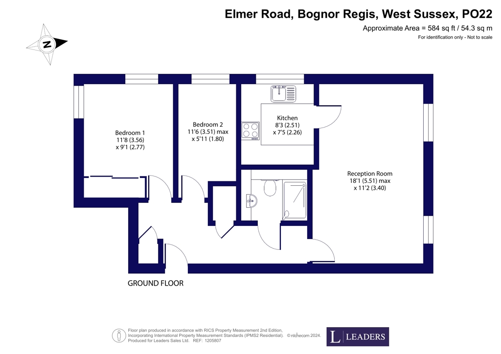 Flat 16, Villa Plage 154-160,, Elmer Road, West Sussex floorplan
