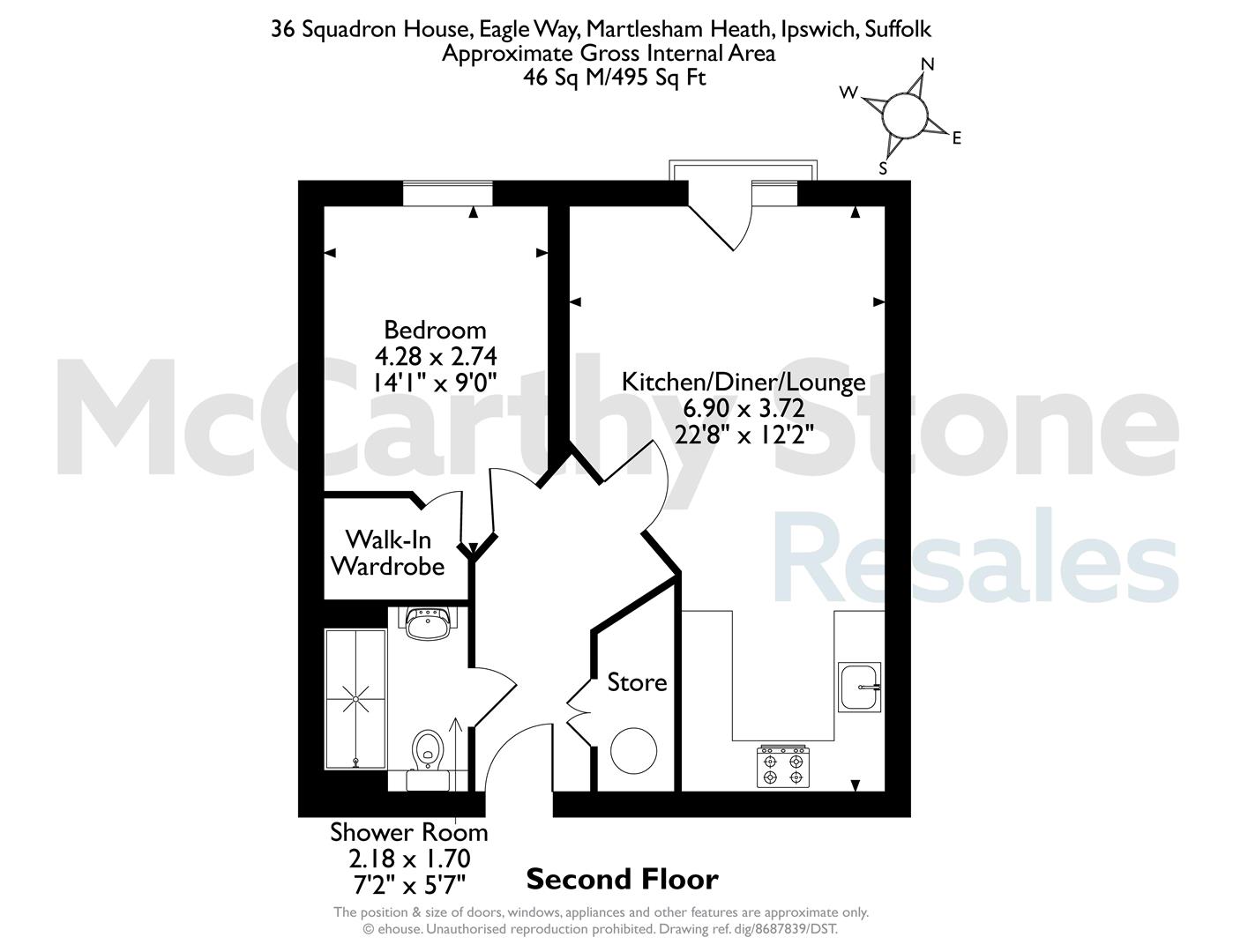 36 Squadron House, Eagle Way, Martlesham Heath floorplan