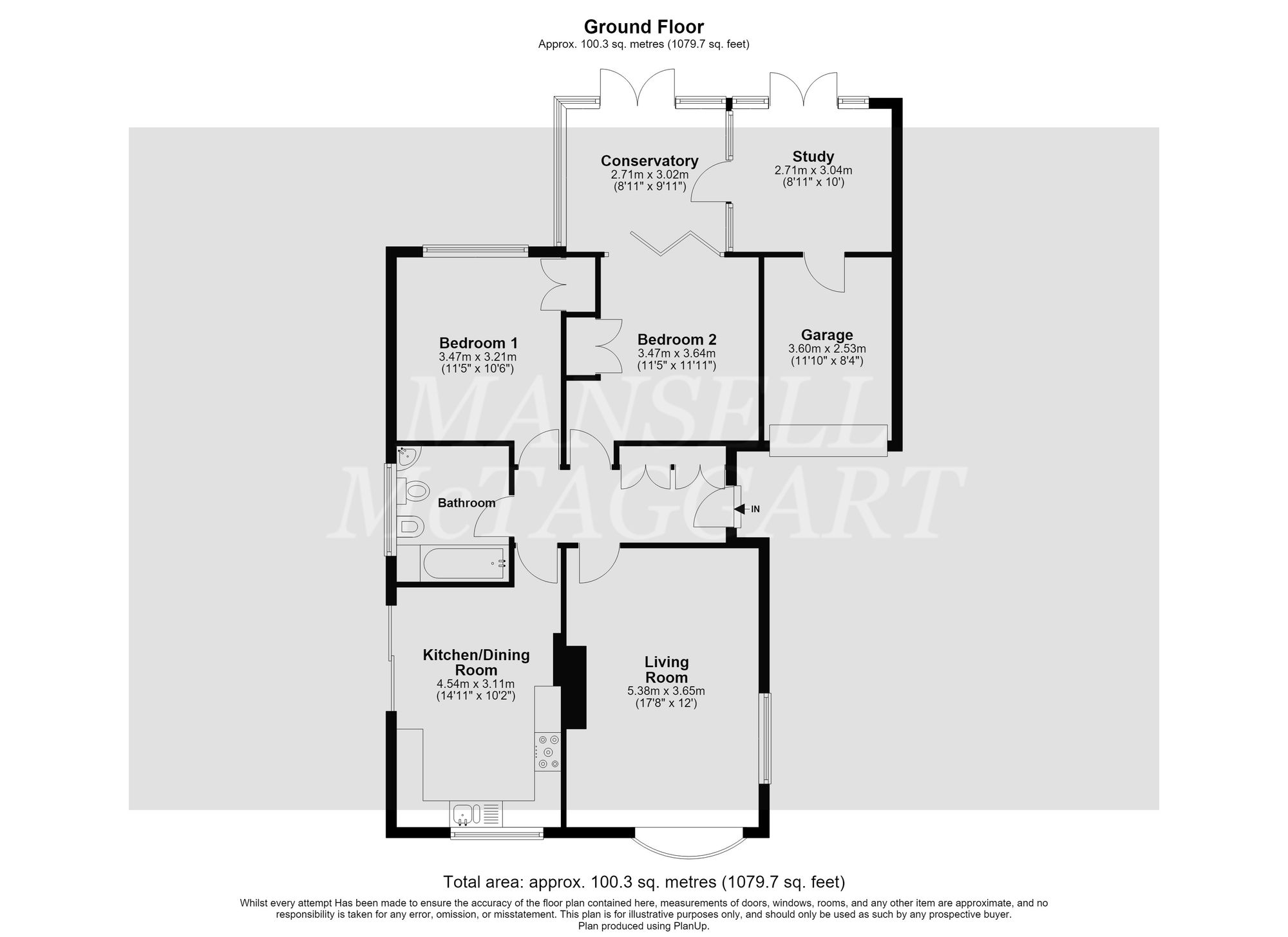 1 Hazelwood Close, Crawley floorplan