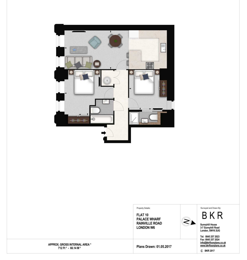 10, Palace Wharf, London floorplan