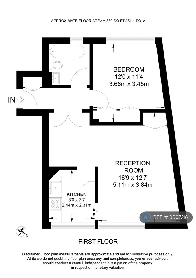 Flat, Romney Court Haverstock Hill, London floorplan