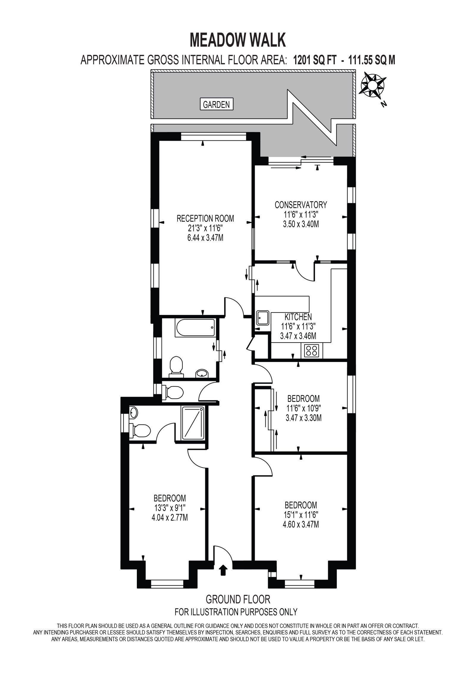 105, Meadow Walk, Ewell floorplan