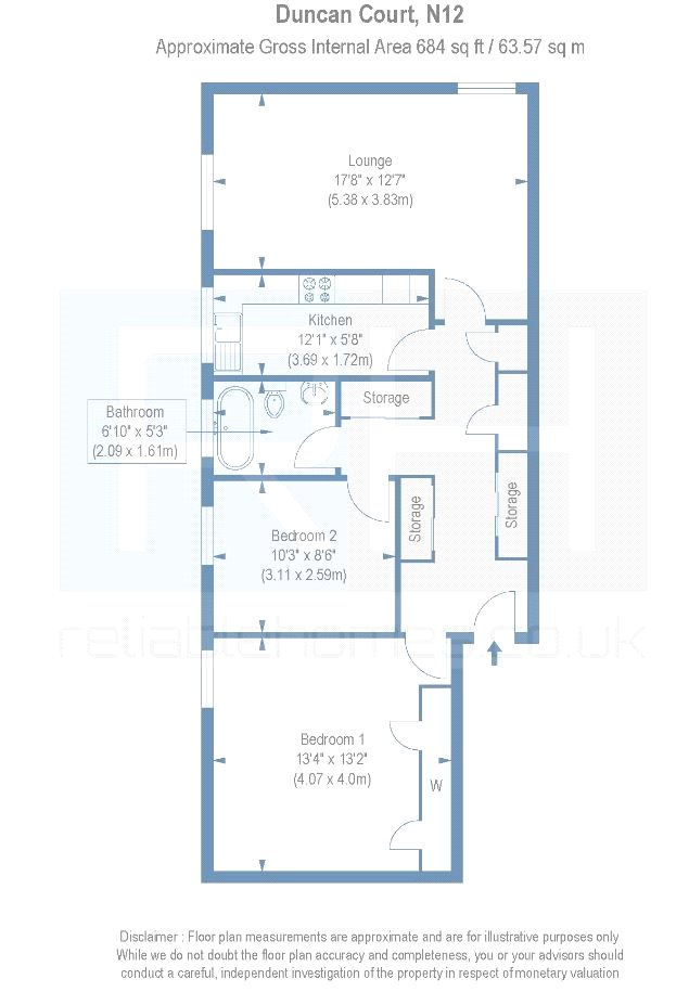 Nether Street, London floorplan