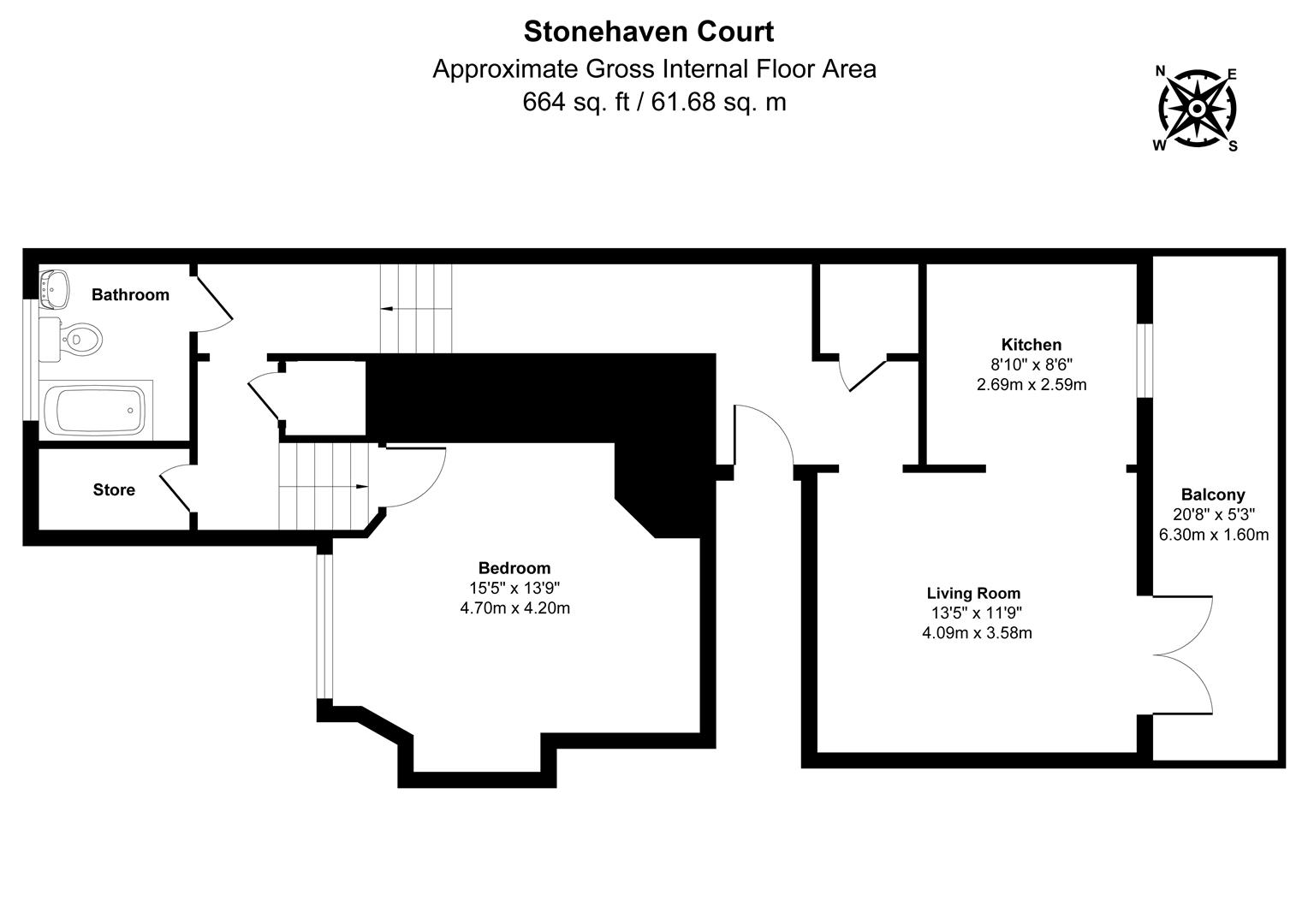 10 Stonehaven Court, 17-20, Knole Road, Bexhill-On-Sea floorplan
