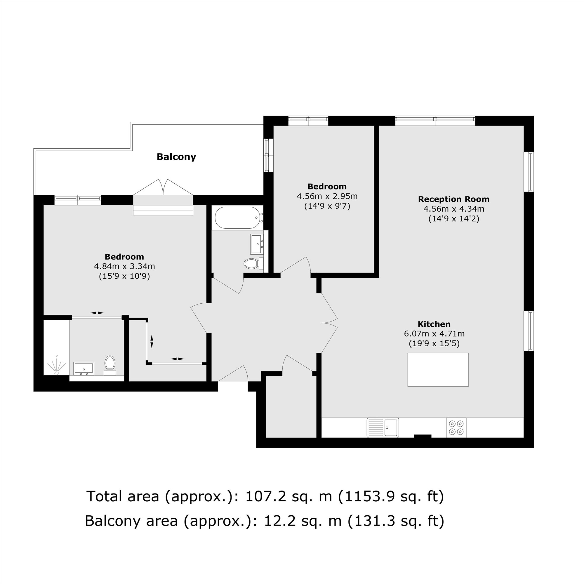 21 Needham Court, Blagrove Road, Teddington floorplan