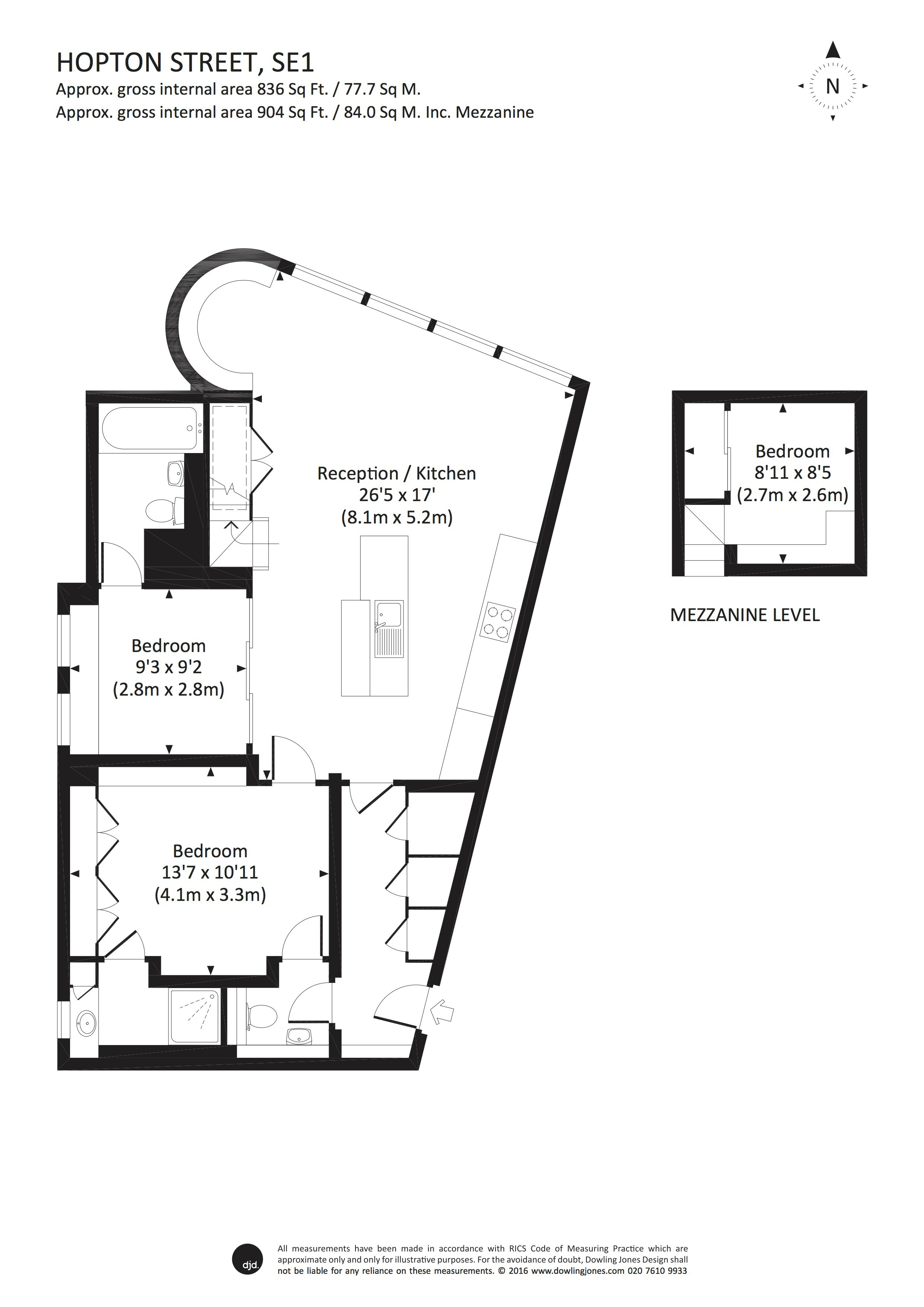 2 Bedrooms Flat to rent in Hoptons Gardens, Hopton Street, London SE1