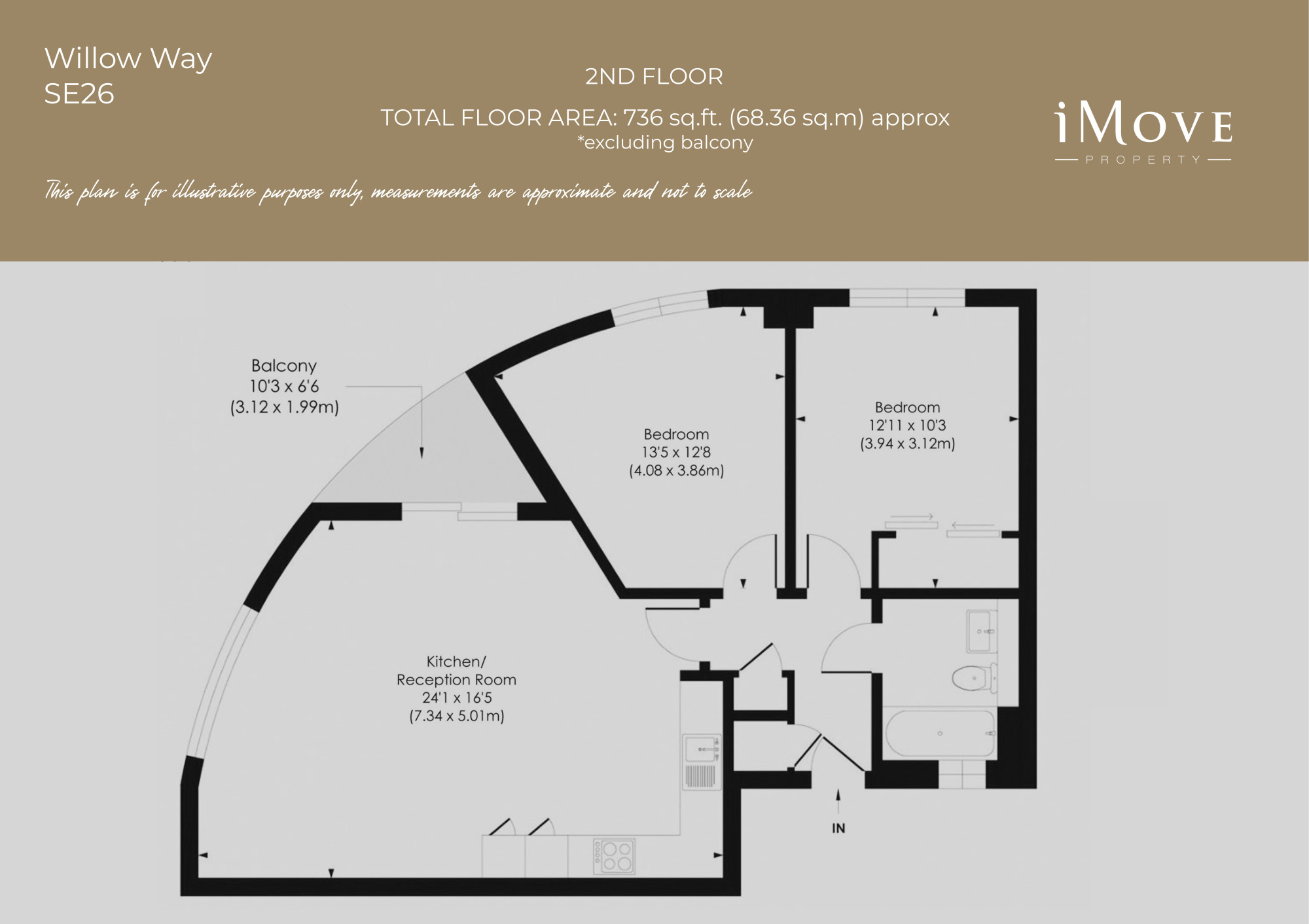 Flat 10 85,, Willow Way, London floorplan