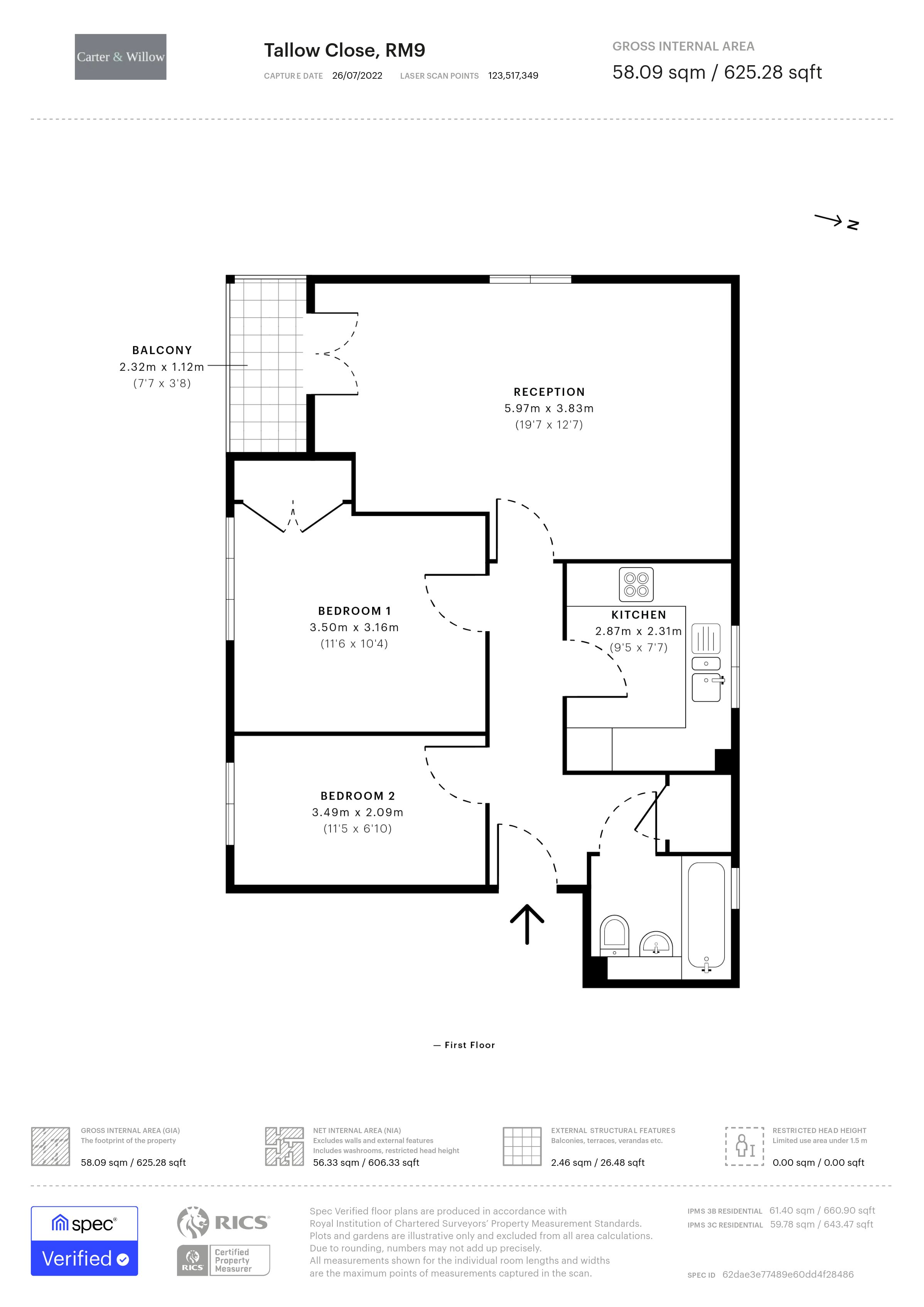Tallow Close, Dagenham RM9, 2 bedroom flat for sale 62108785