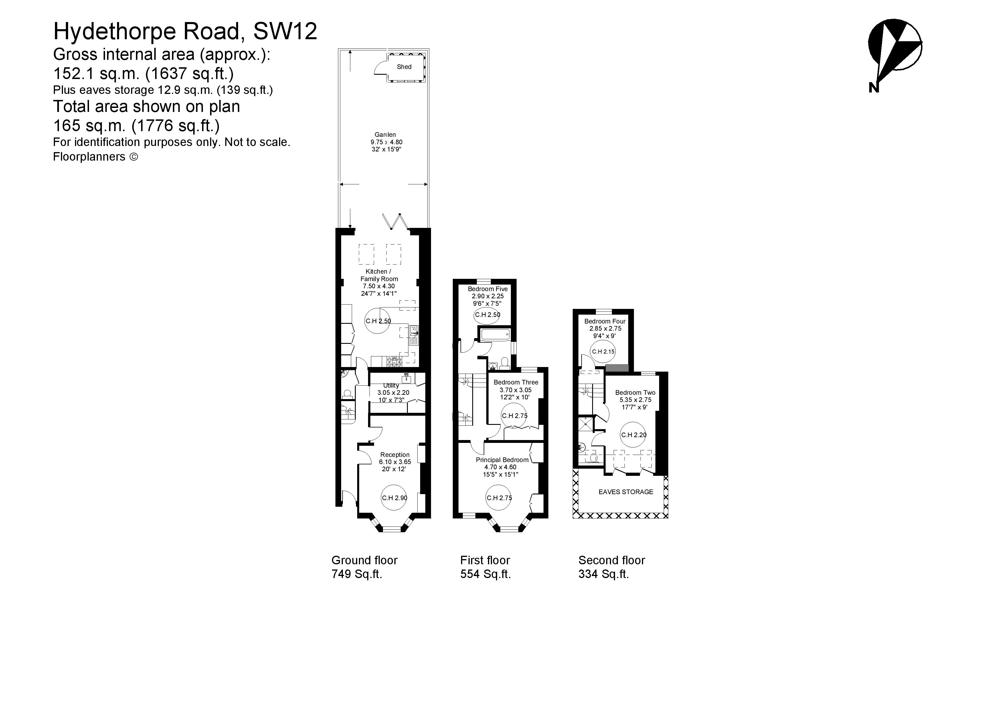 166, Hydethorpe Road, London floorplan