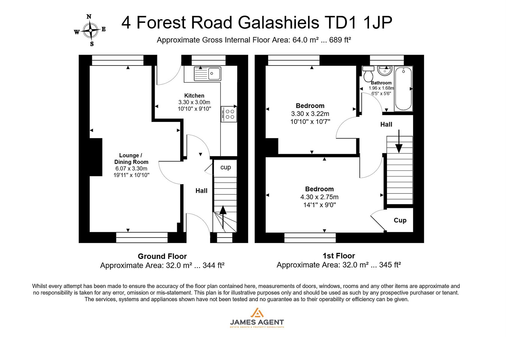 4, Forest Road, Galashiels floorplan