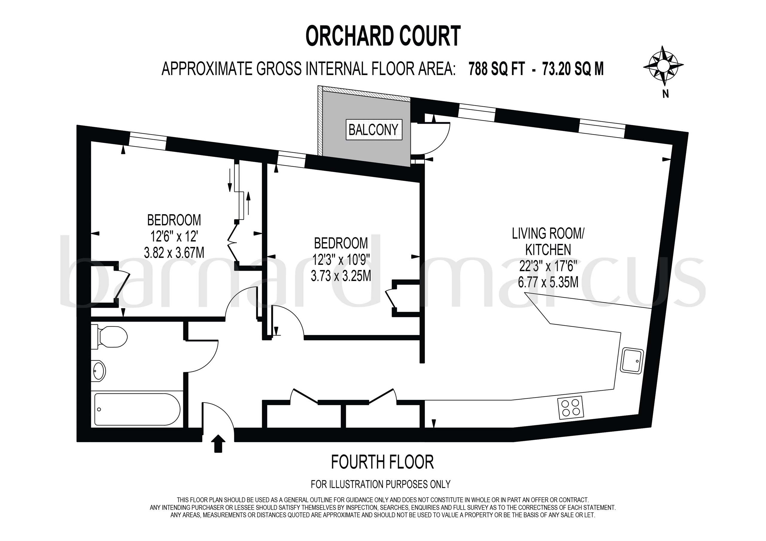 Flat 121, Orchard Court, 35, Bell Green, London floorplan