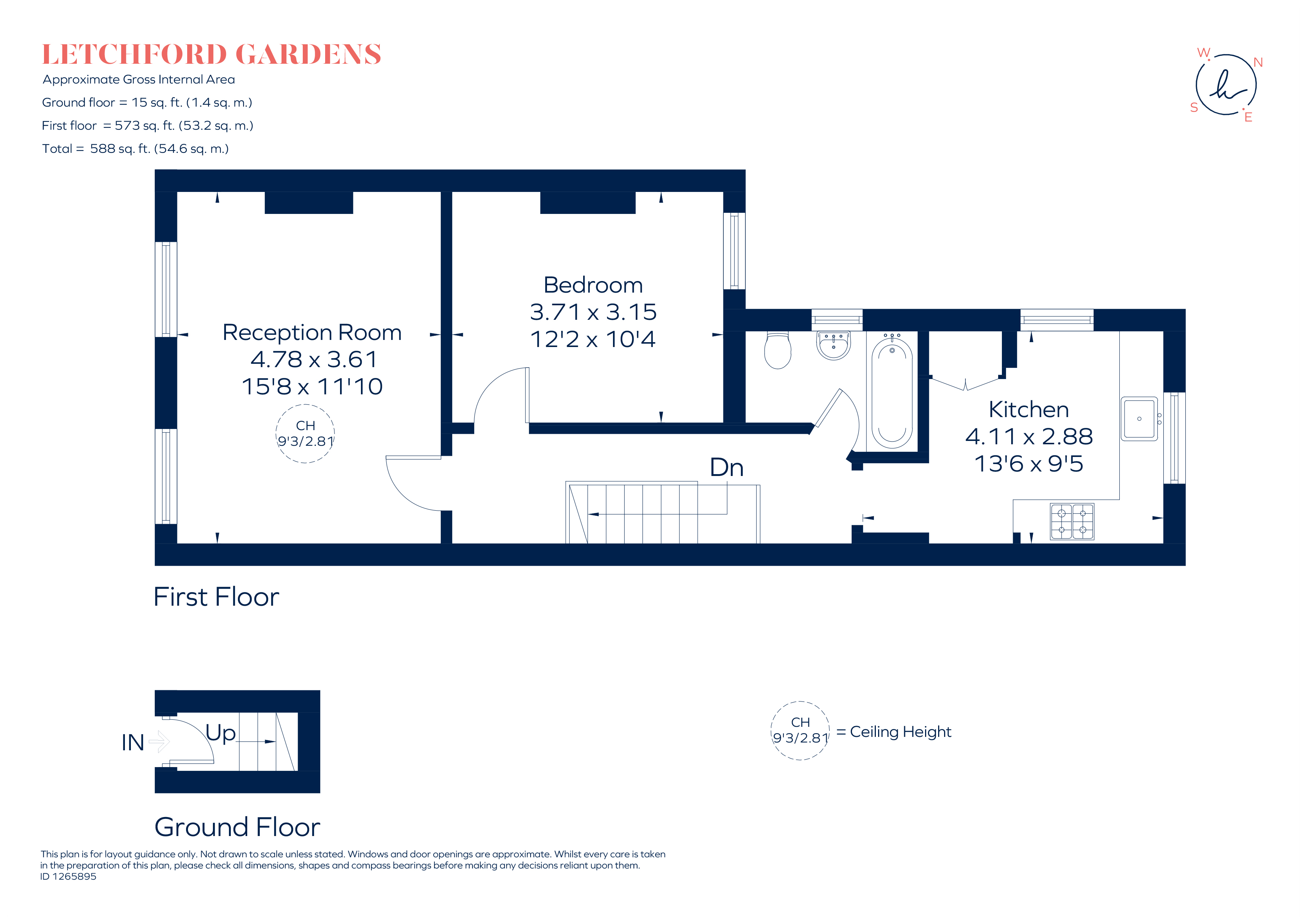 8A, Letchford Gardens, London floorplan