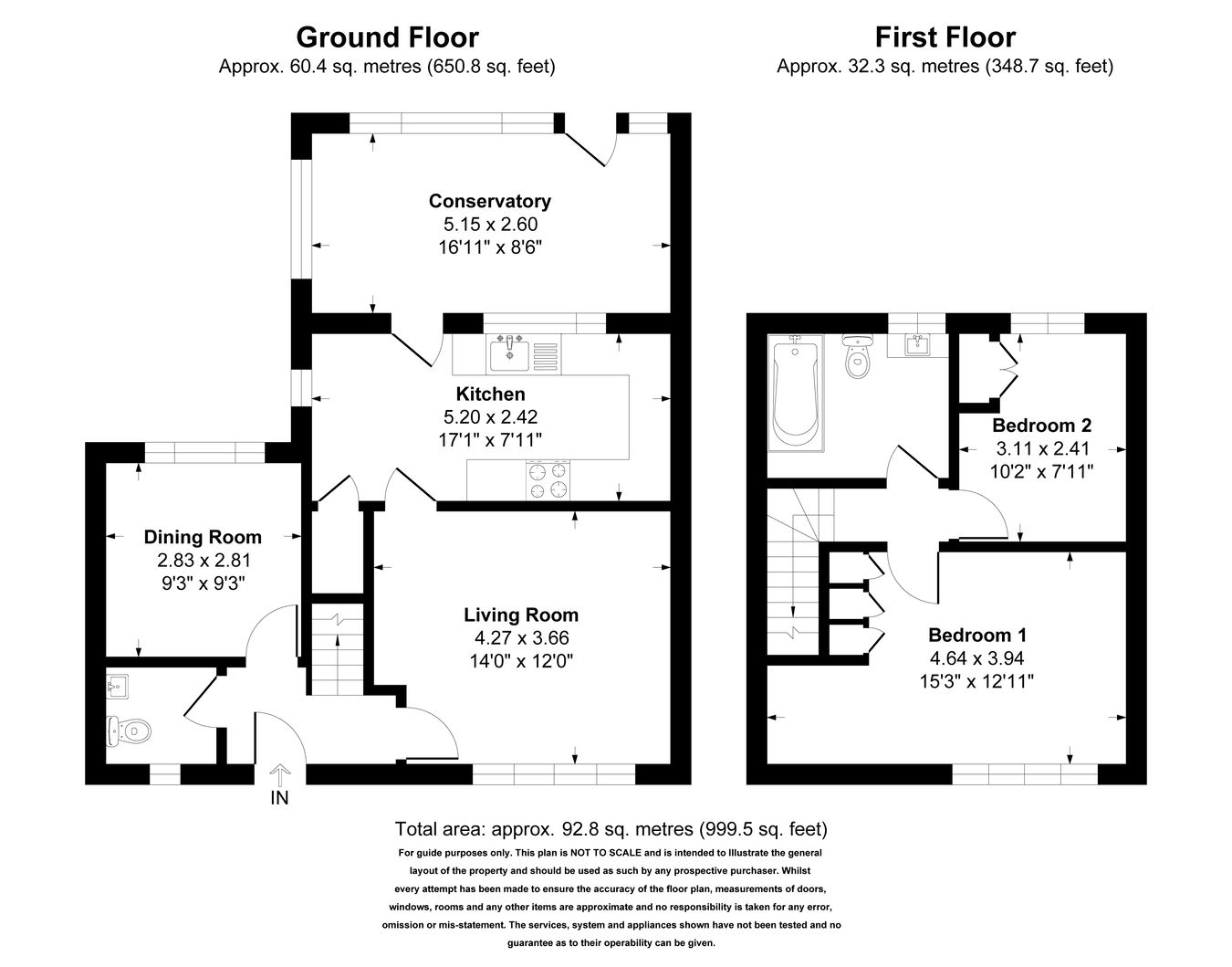 164, Glebe Road, Letchworth Garden City floorplan