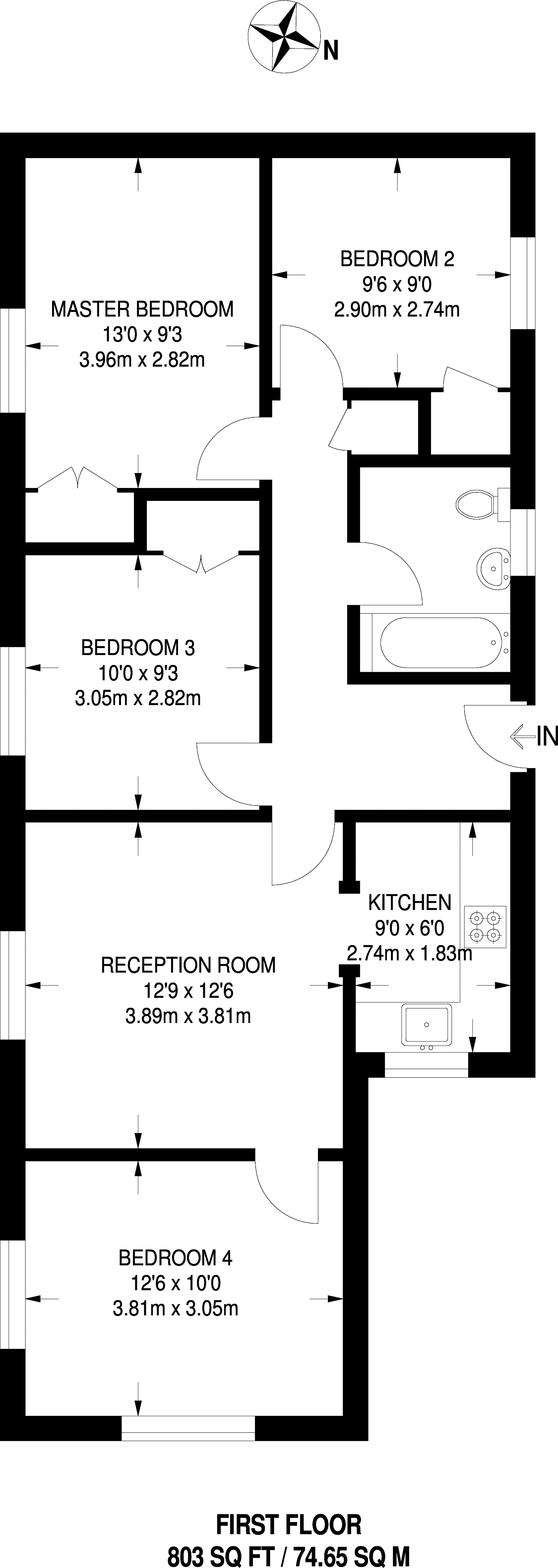 4 Bedrooms Flat to rent in Madrid Road, Guildford GU2