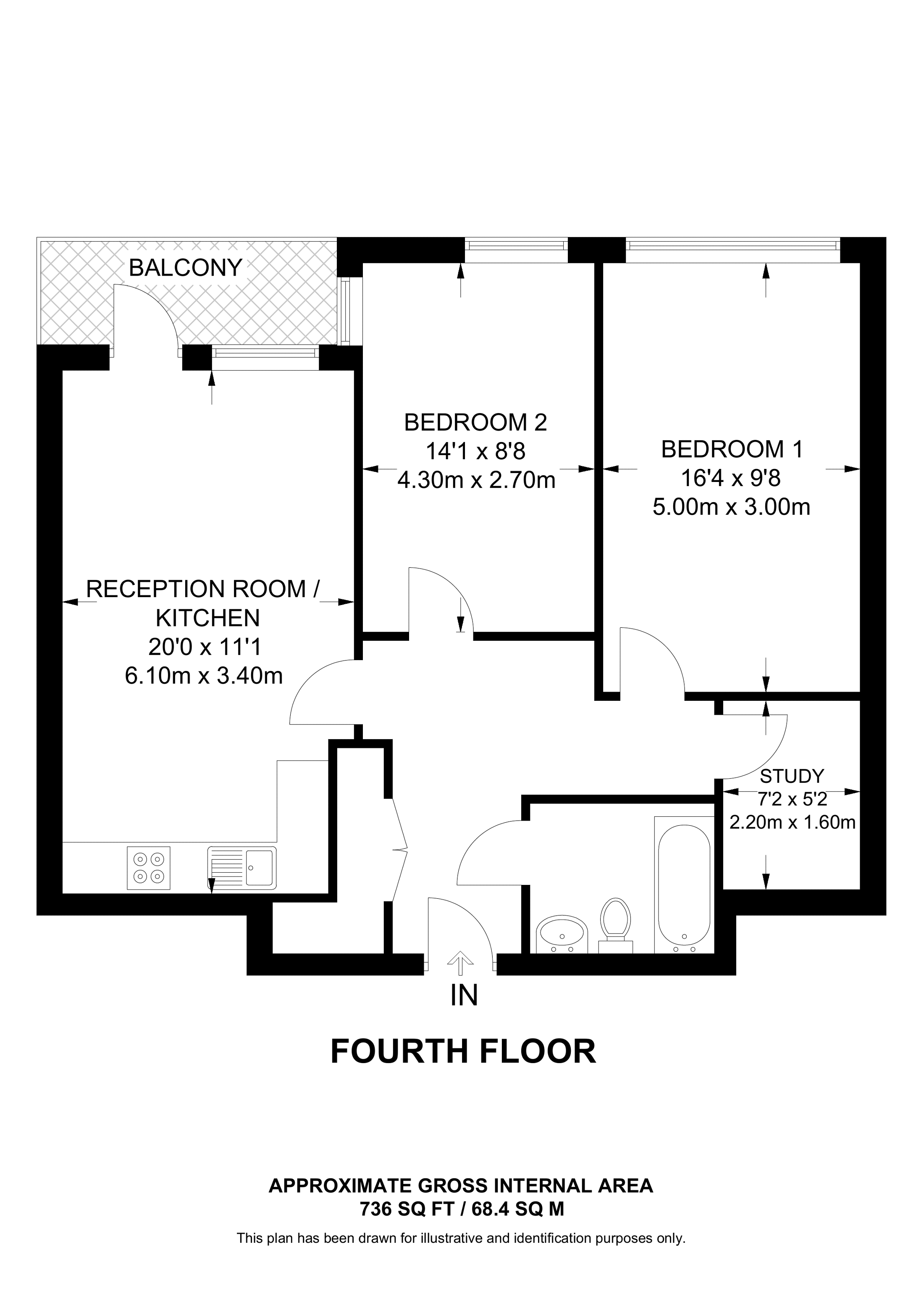 Amelia Street, Elephant And Castle SE17, 2 bedroom flat to rent