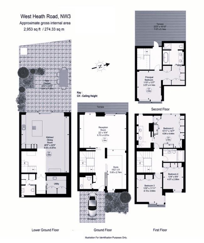181D, West Heath Road, London floorplan