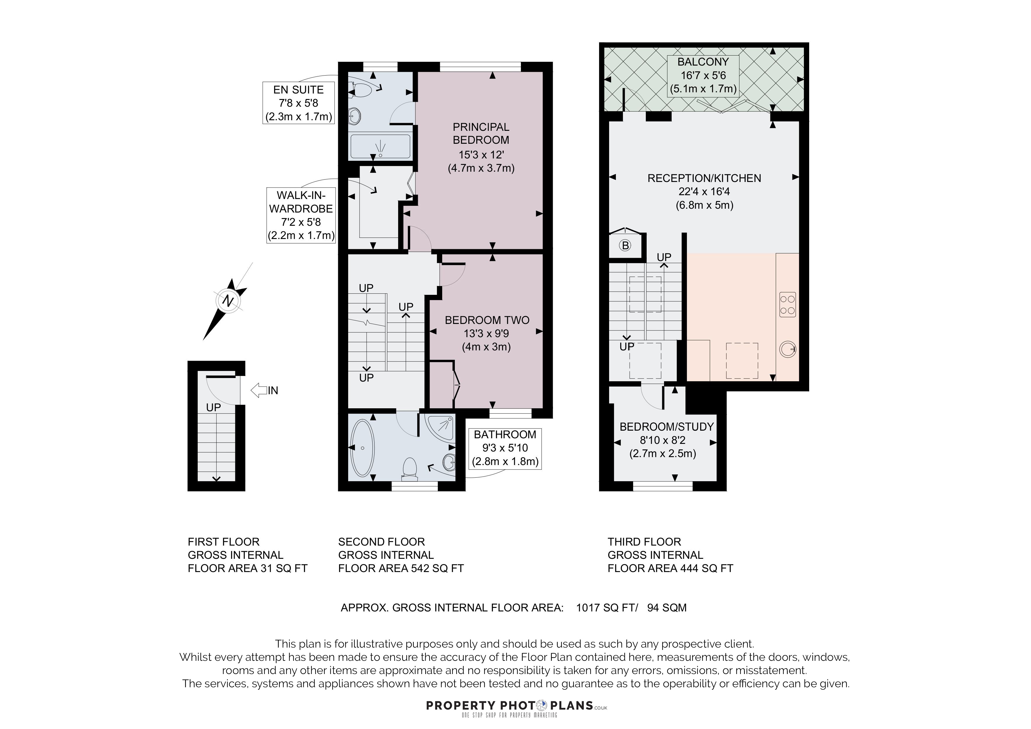 Second and Third Floor Maisonette, 38, Perham Road, London floorplan