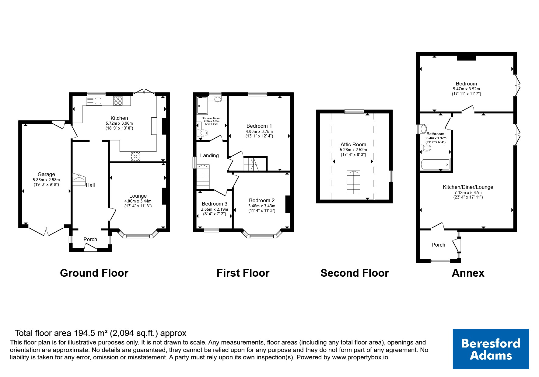 4, Berwyn Crescent, Clwyd floorplan