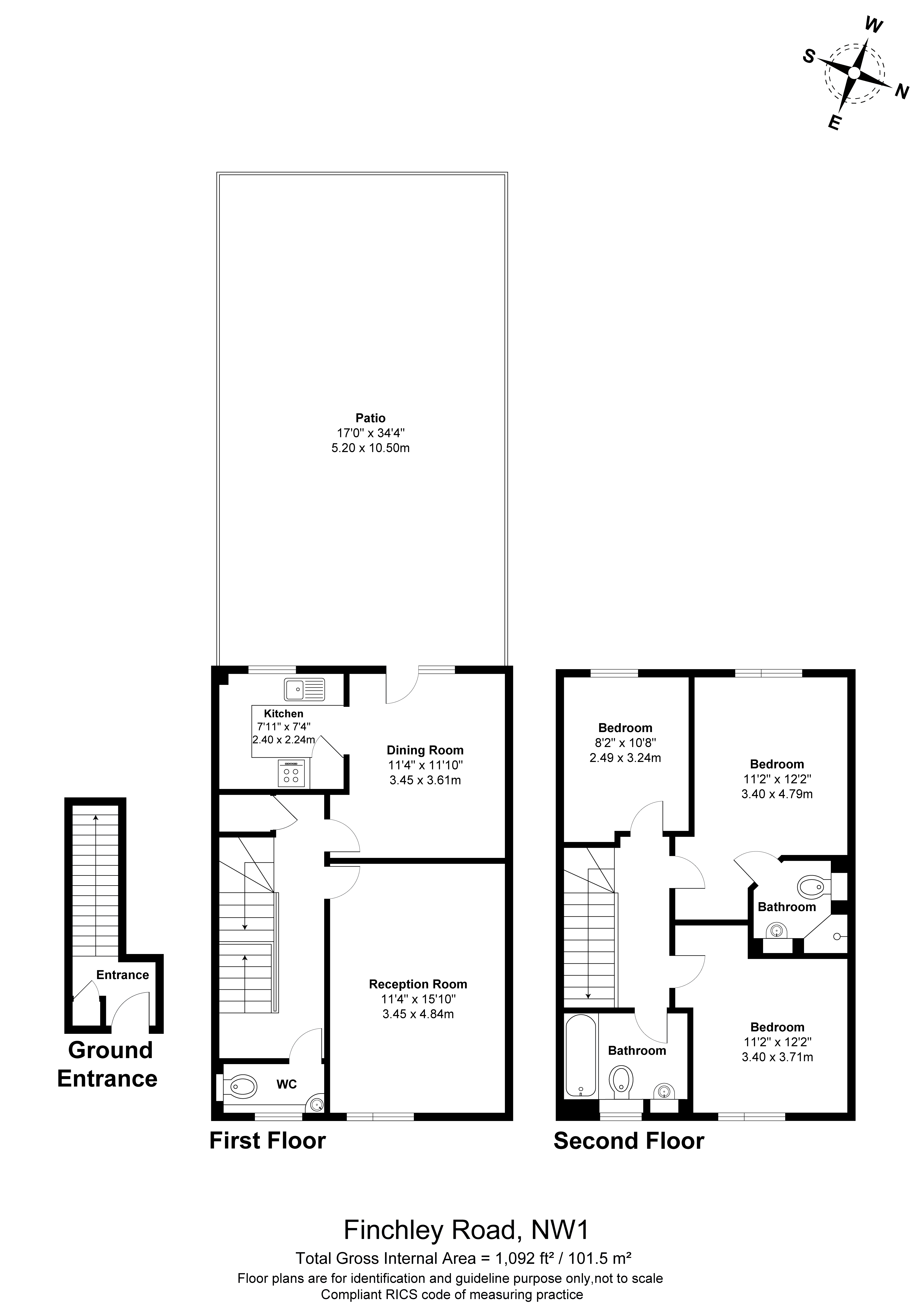 Flat 9, 759,, Finchley Road, London floorplan