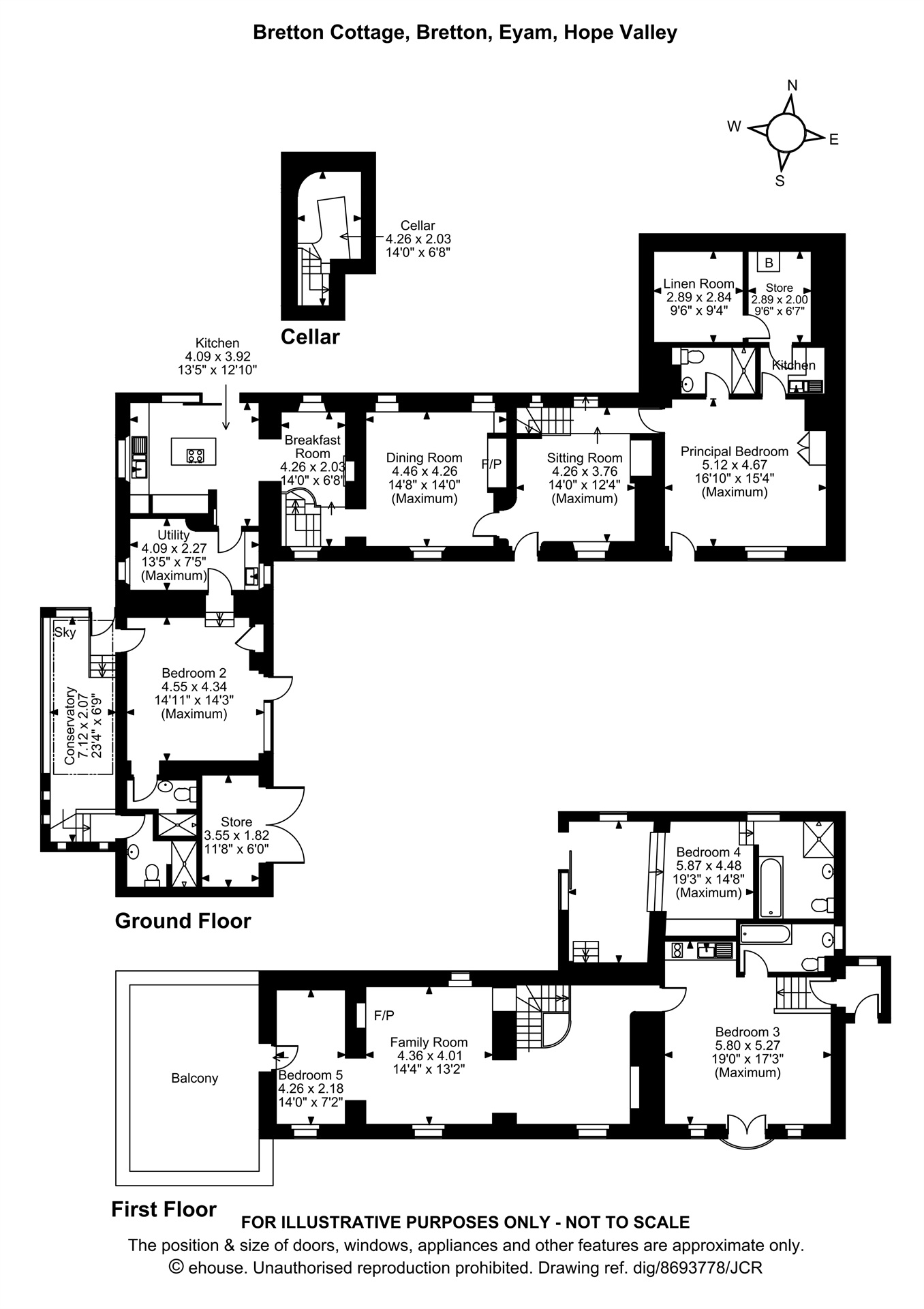 Bretton Cottage, ., Hope Valley floorplan
