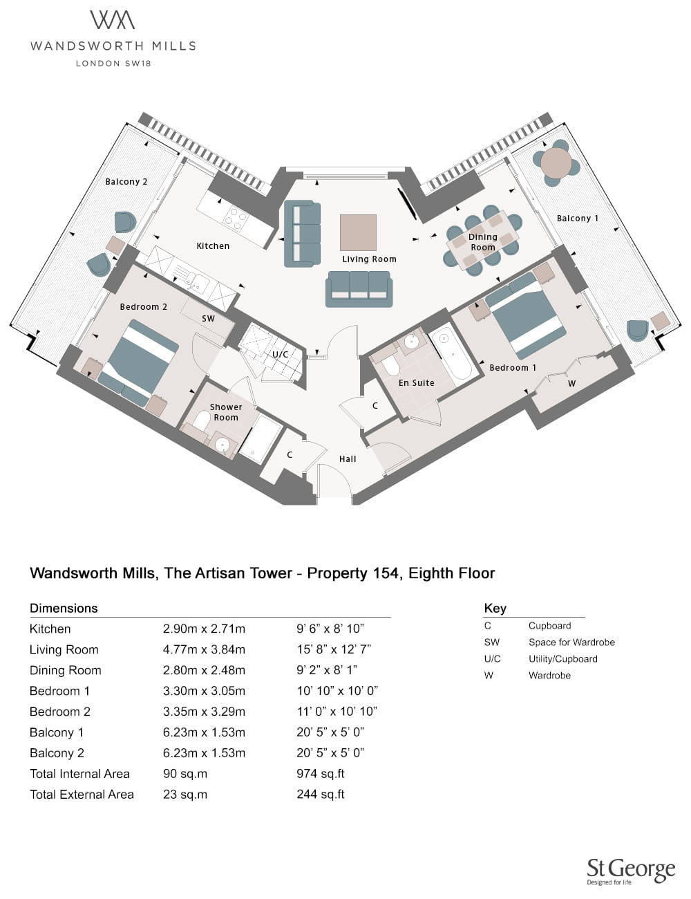 154, Wandsworth, Sw18 1th, Wandsworth floorplan
