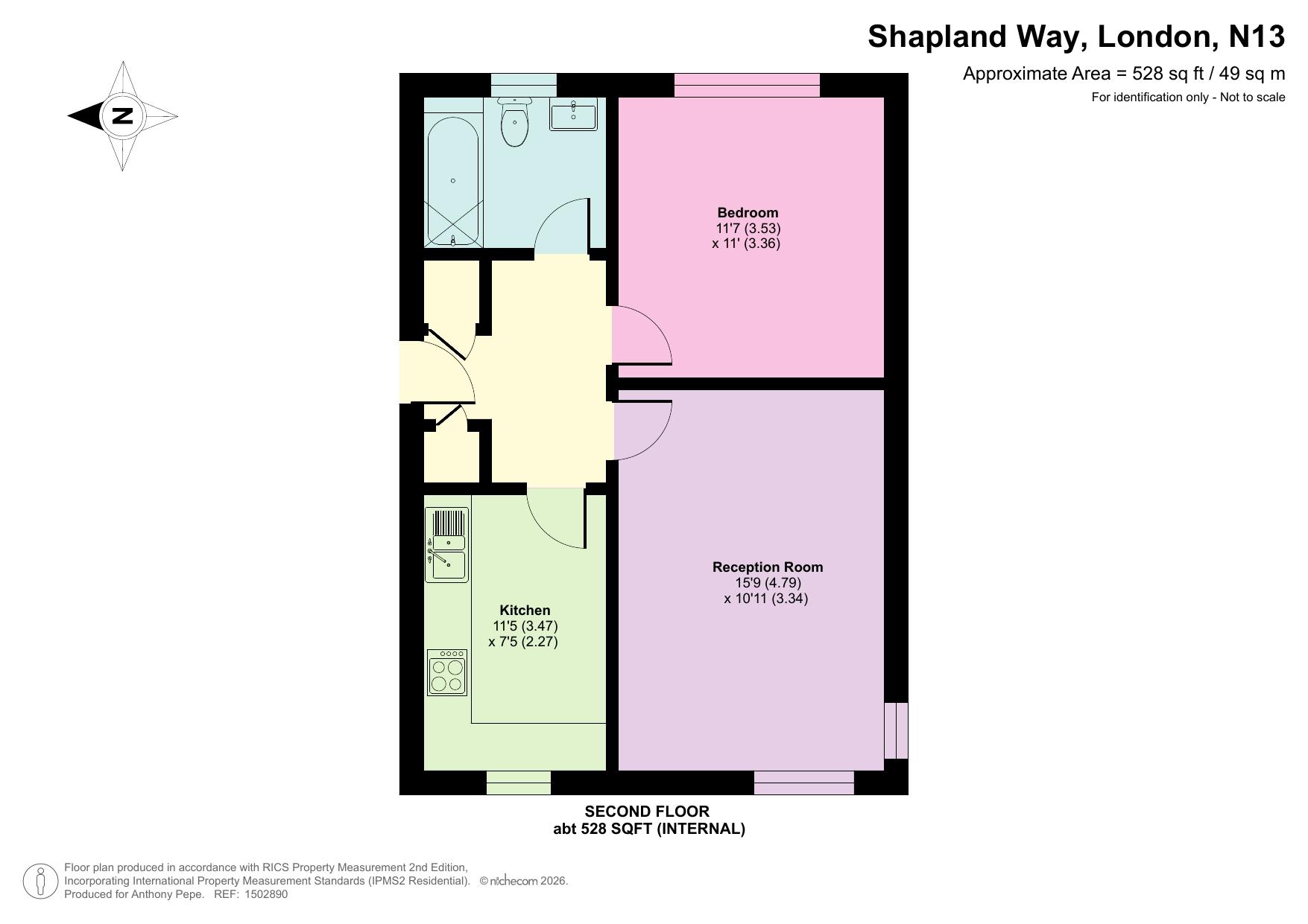 45, Shapland Way, London floorplan