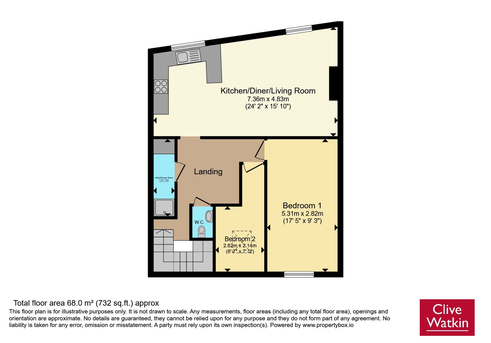Flat 4, 53, South Parade, Wirral floorplan