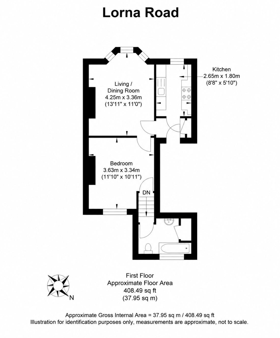 Flat 2, 41 Lorna Road, Hove floorplan