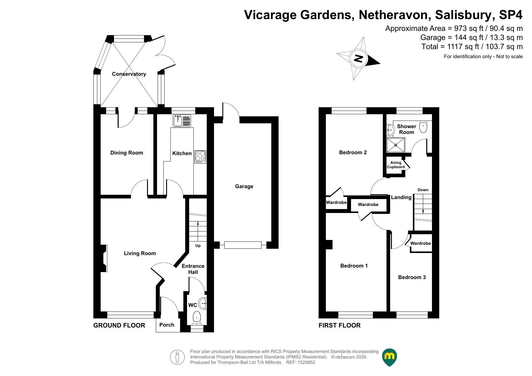 13 Vicarage Gardens, Salisbury floorplan