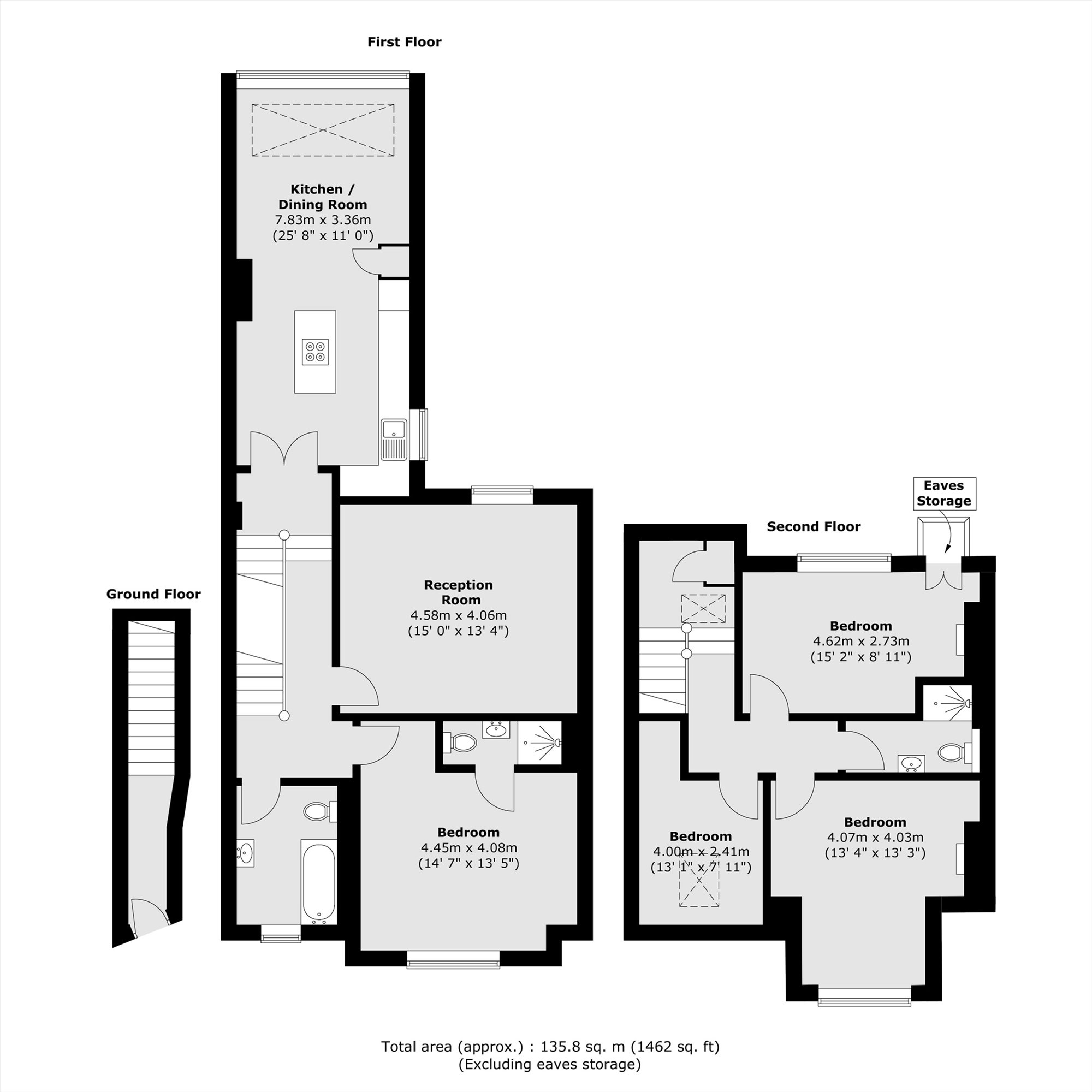 First Floor Flat, 69, Onslow Gardens, LONDON floorplan