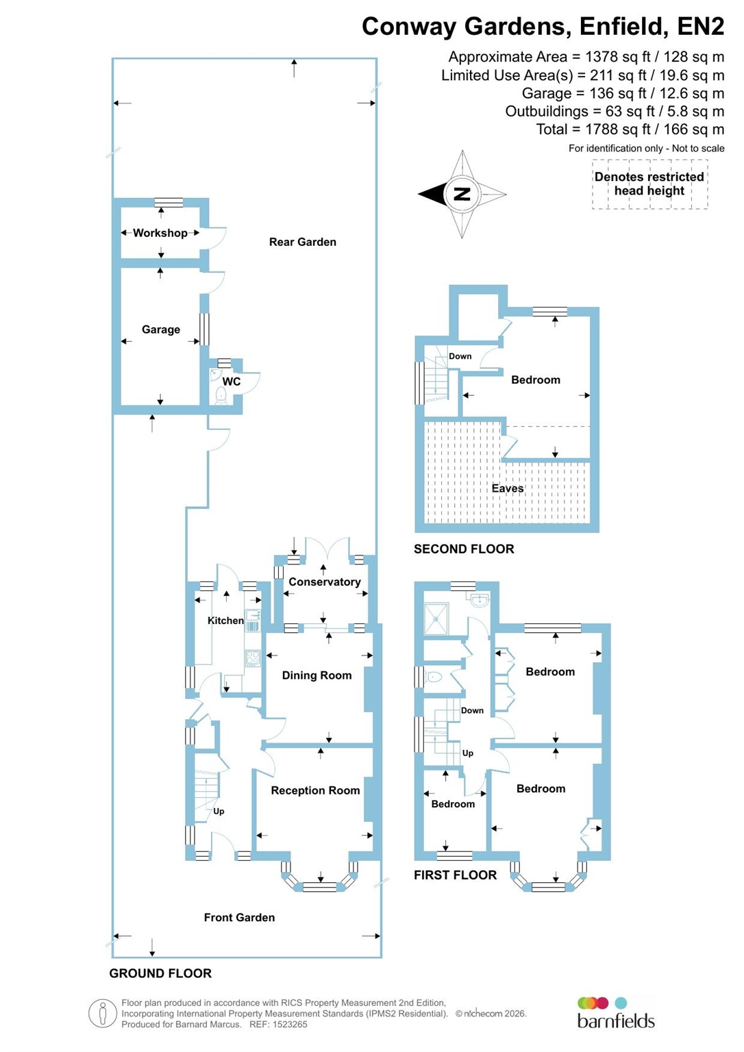 10, Conway Gardens, Enfield floorplan