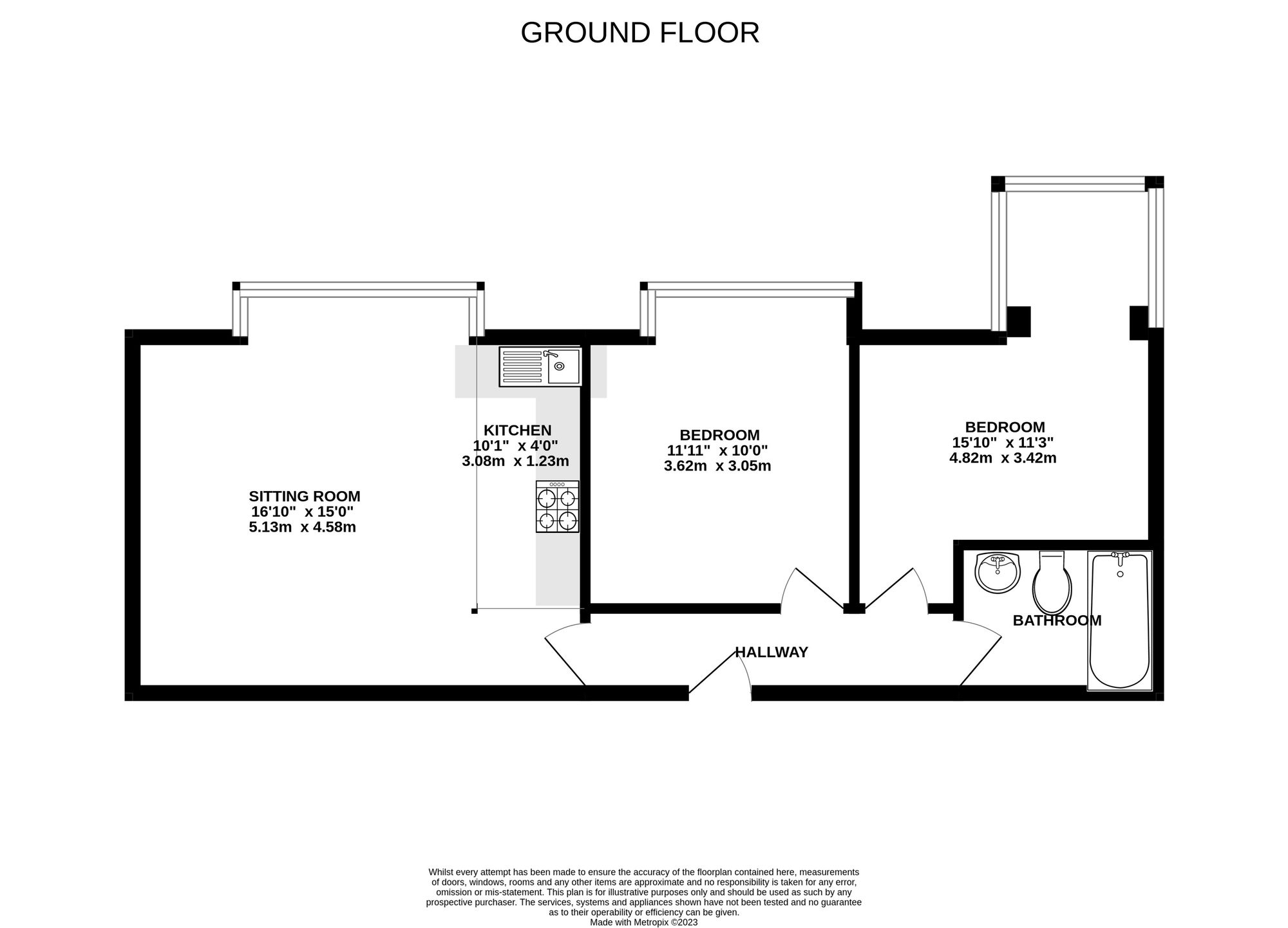 Flat 6, Hunters Lodge Nutfield Road, Redhill floorplan