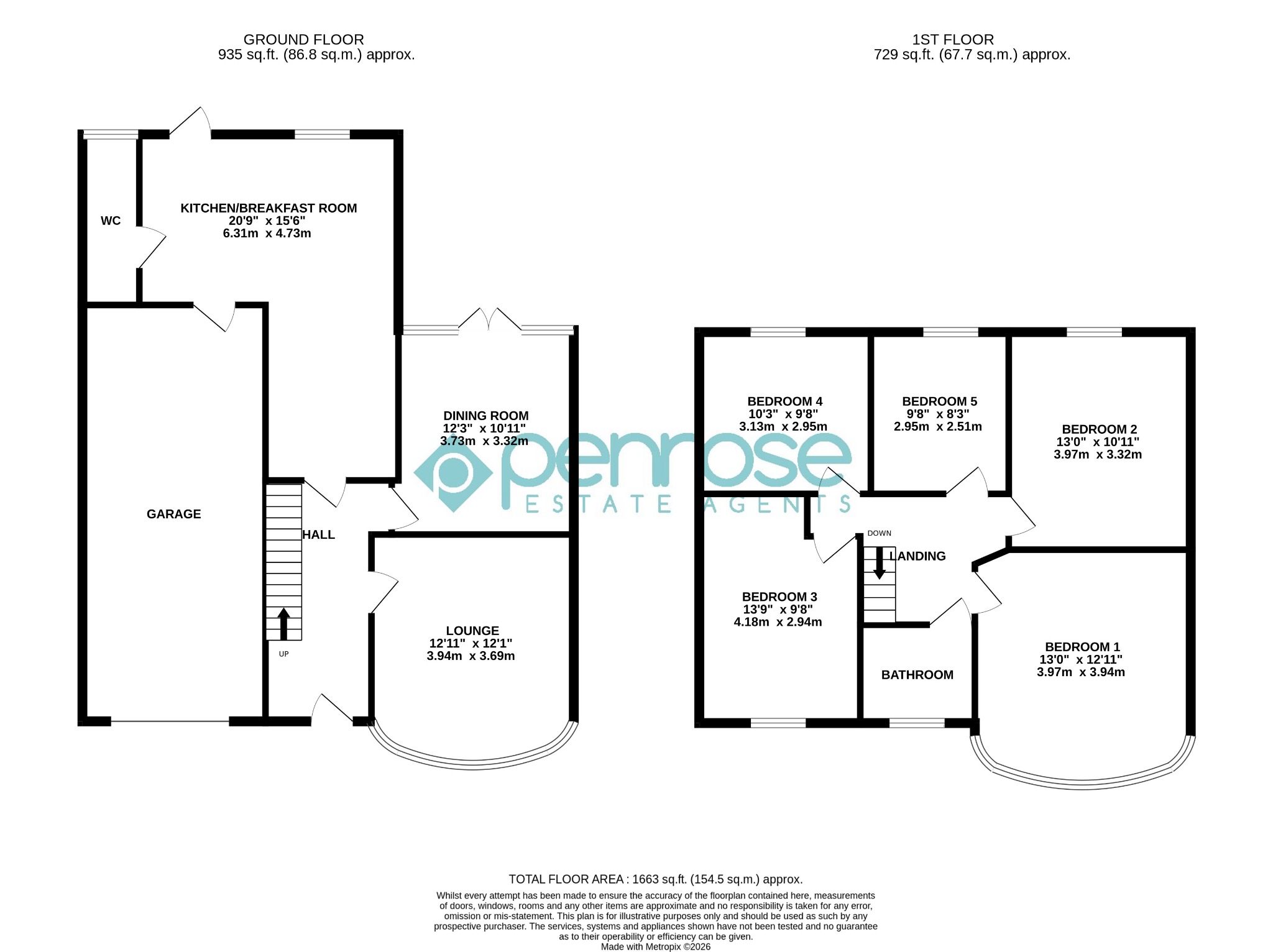 5 Fitzroy Avenue, Luton, Bedfordshire floorplan