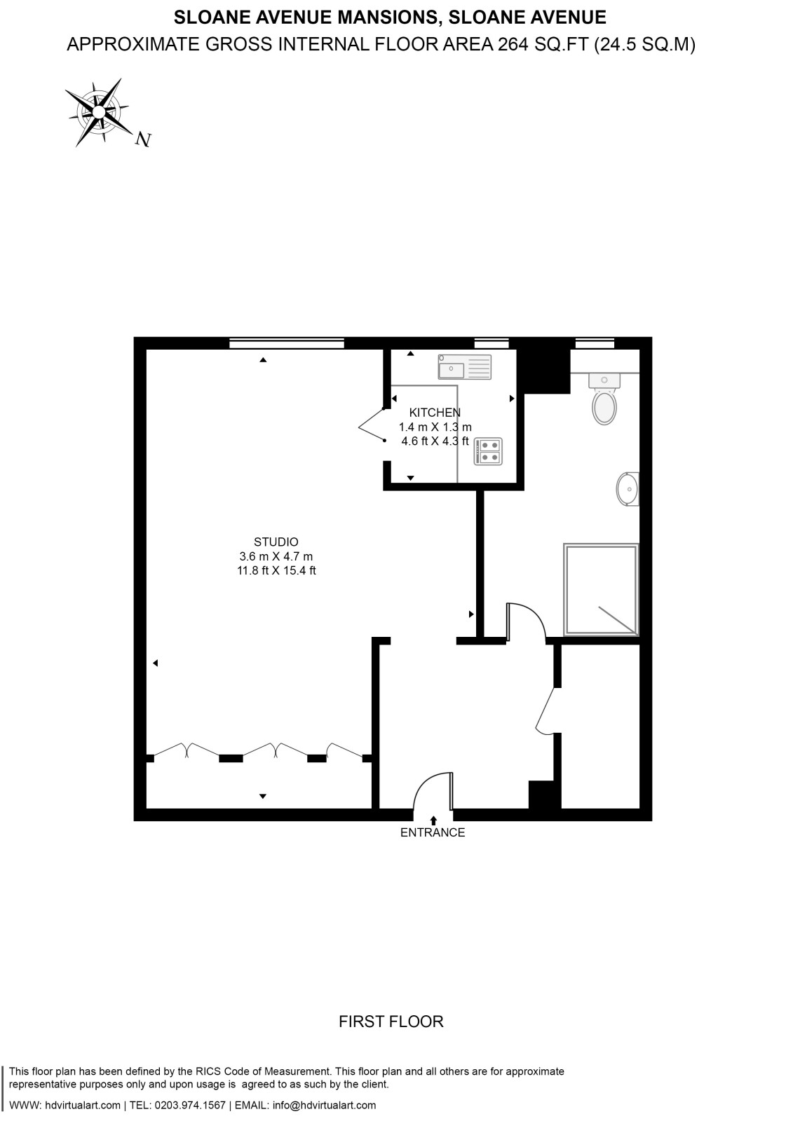 Flat B14, Sloane Avenue Mansions,, Sloane Avenue, Chelsea floorplan