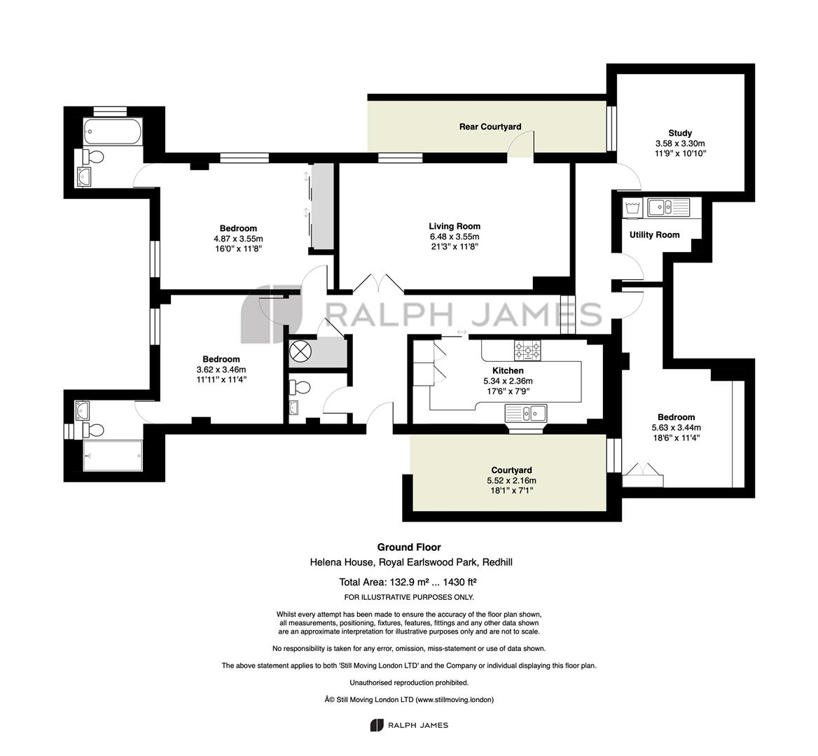 Flat 9, Helena House, Royal Earlswood Park, Redhill floorplan