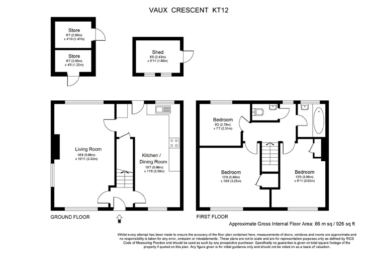 3 Bedrooms End terrace house for sale in Vaux Crescent, Hersham Village, Surrey KT12