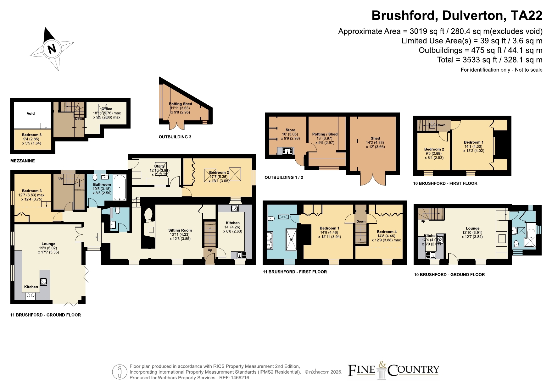 10 and 11,, Brushford, Dulverton floorplan