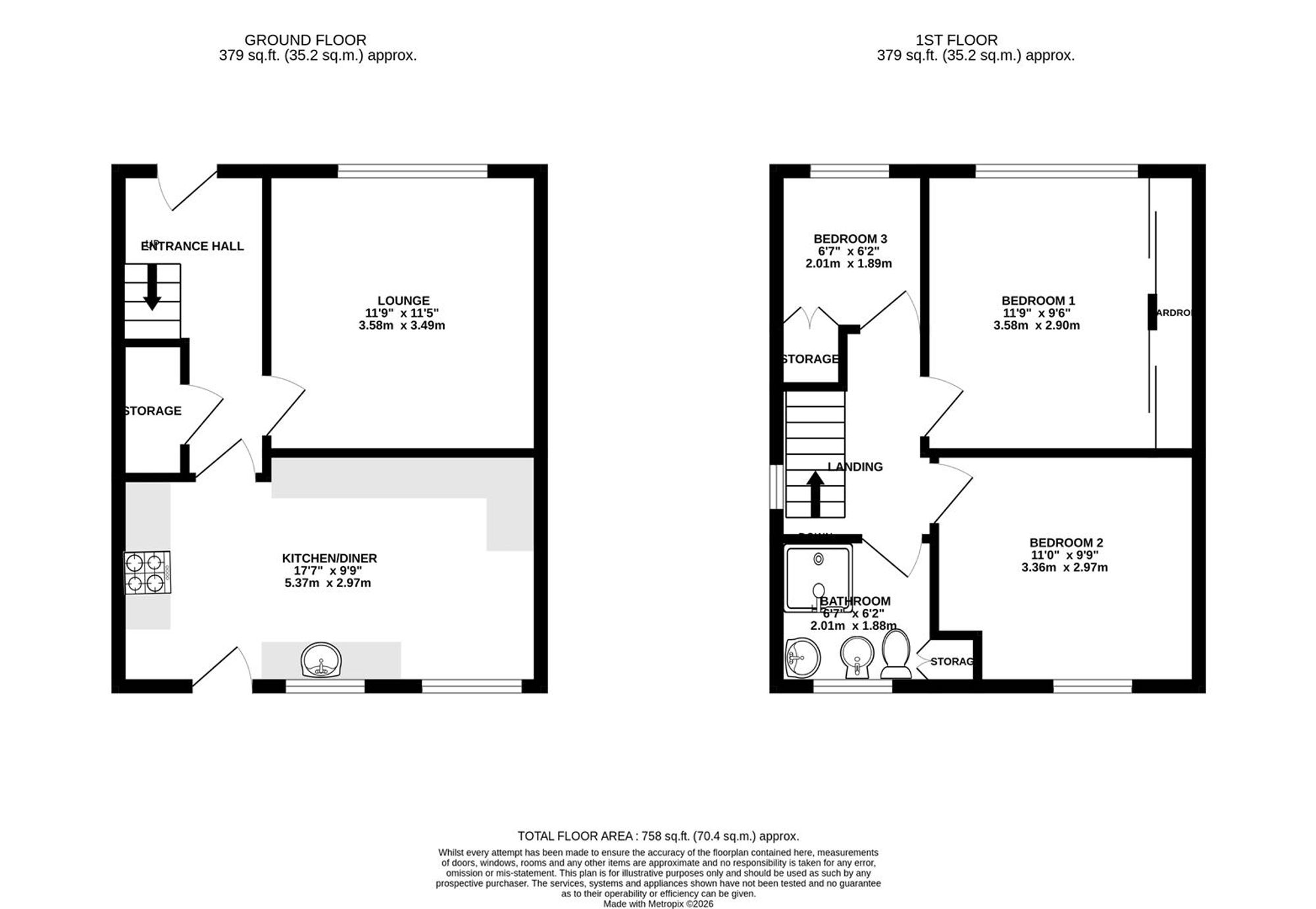 8 Glenfield Crescent, Chesterfield floorplan