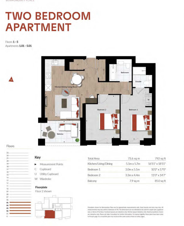 Flat B3.5.01, Bermondsey Place, Art House,, London floorplan