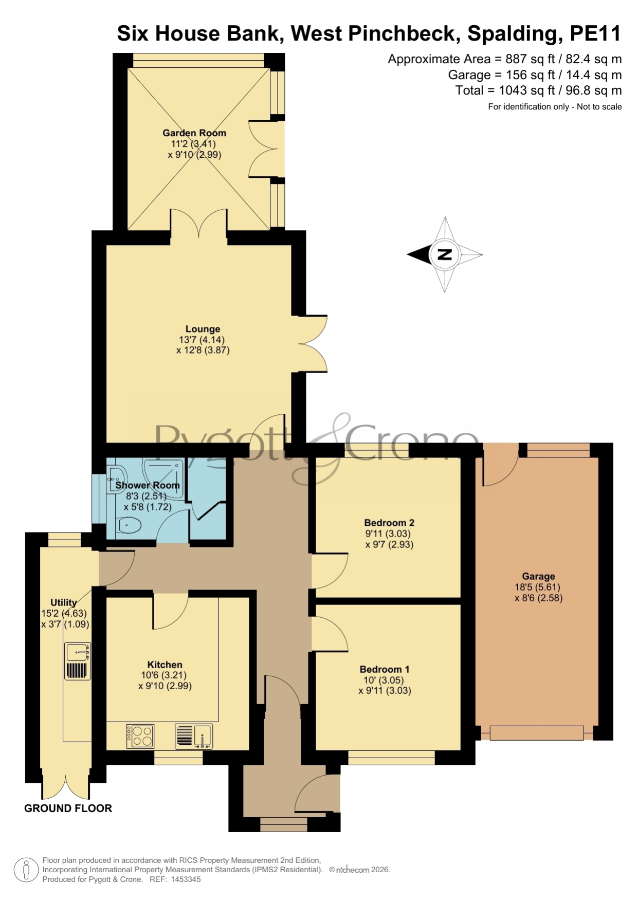 63, Six House Bank, Spalding floorplan