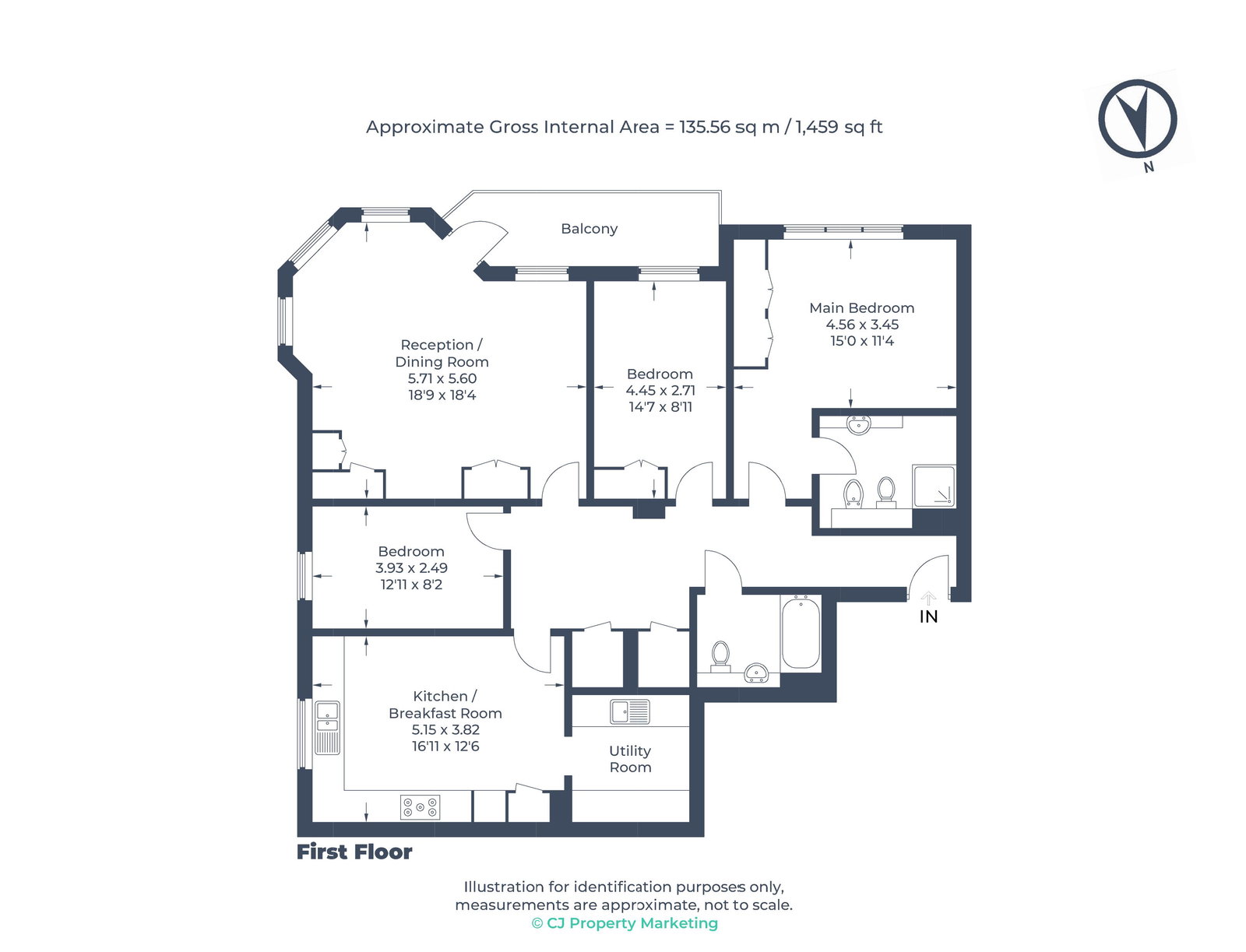 5, Flat  Latimer Place, Northwood floorplan