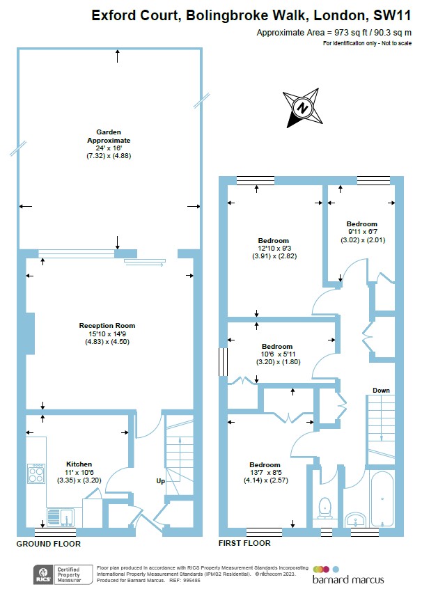 Flat 6, Exford Court, Bolingbroke Walk, London floorplan