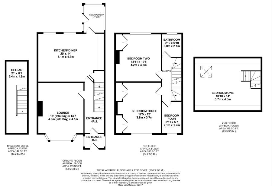 4 Bedrooms Terraced house for sale in Rose Terrace, Horsforth, Leeds LS18